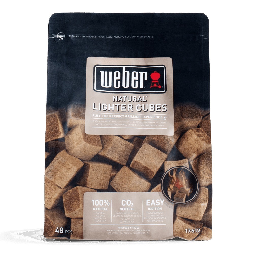 48 cubetti accendifuoco Weber naturali in confezione richiudibile