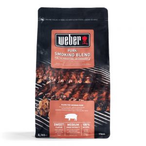 Miscela di chips di legno di latifoglie e di alberi da frutto, specifica per affumicare carne di maiale.