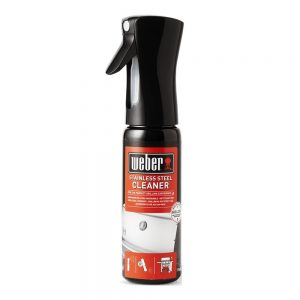 Spray detergente per acciaio inox in bomboletta da 300 ml a base di olio minerale bianco.