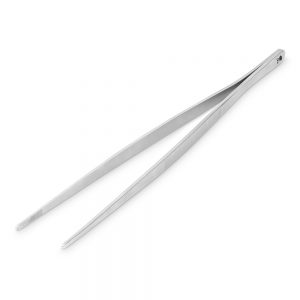 Pinza di precisione in acciaio inox per afferrare anche gli ingredienti più piccoli e delicati.