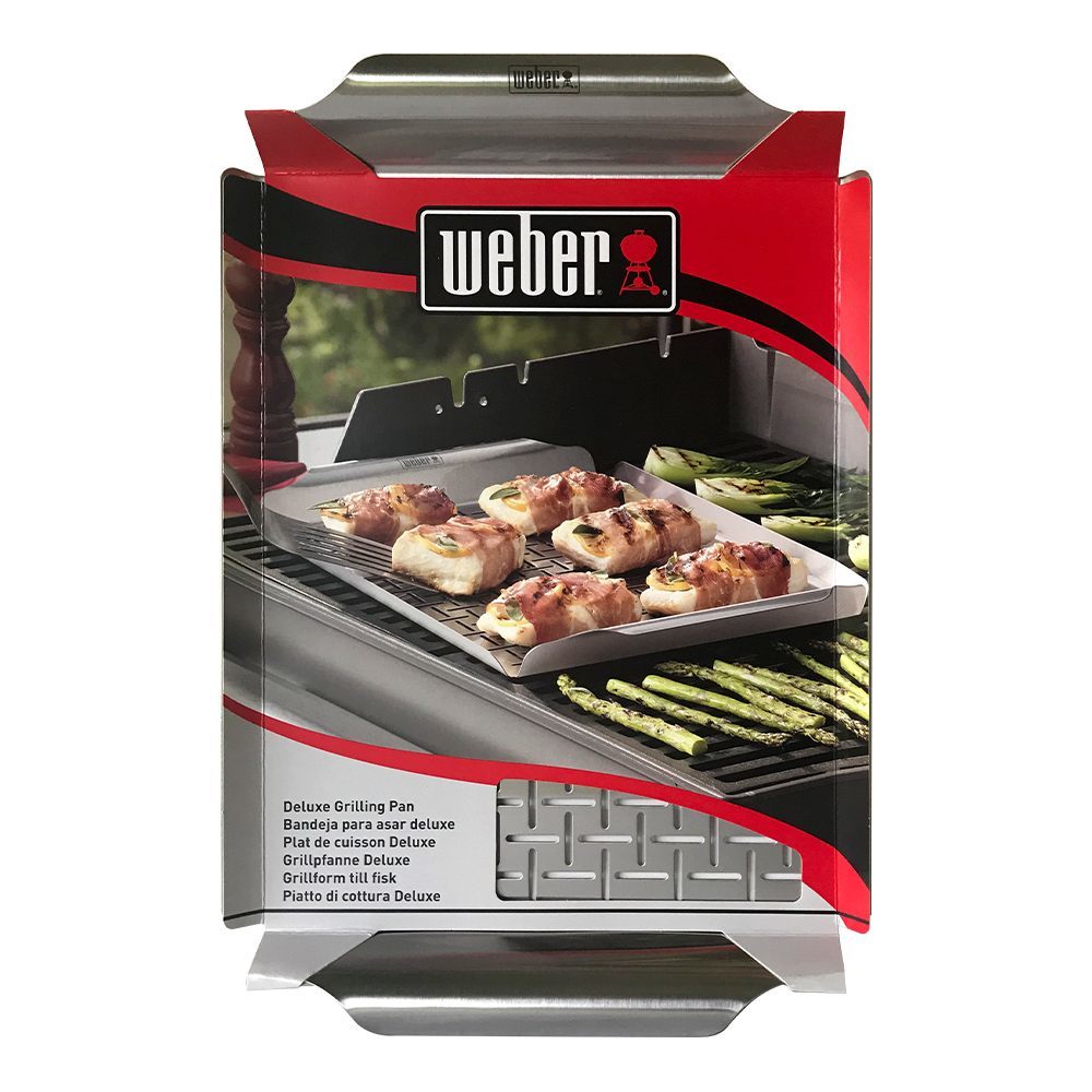 Vassoio Inox Deluxe, 30 x 45 cm Weber – 6435 – Mondo Verde Garden