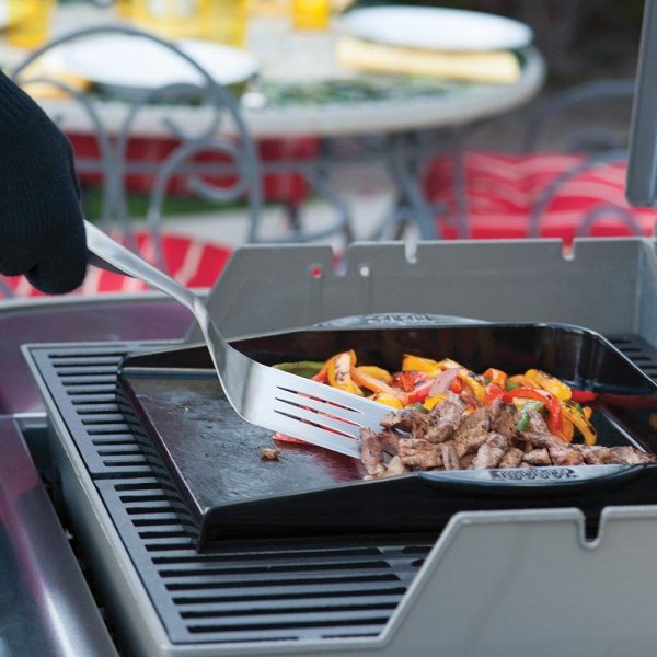 Piastra in ghisa smaltata con sistema di raccolta del grasso compatibile con tutti i barbecue a gas Weber