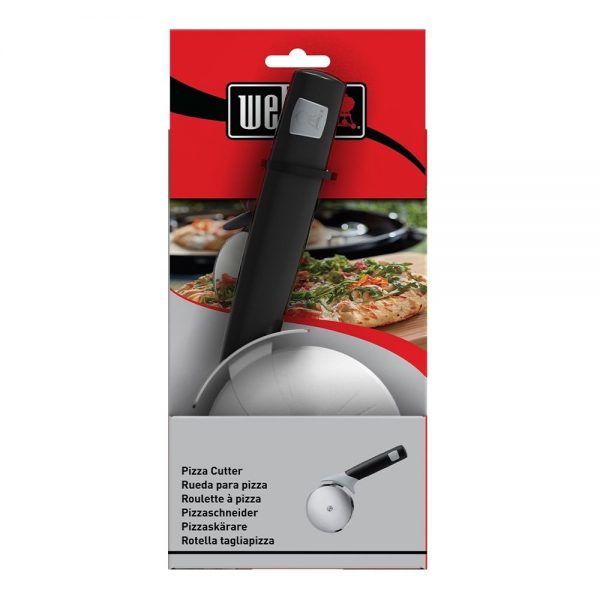 Rotella tagliapizza in acciaio inox con impugnatura antiscivolo.