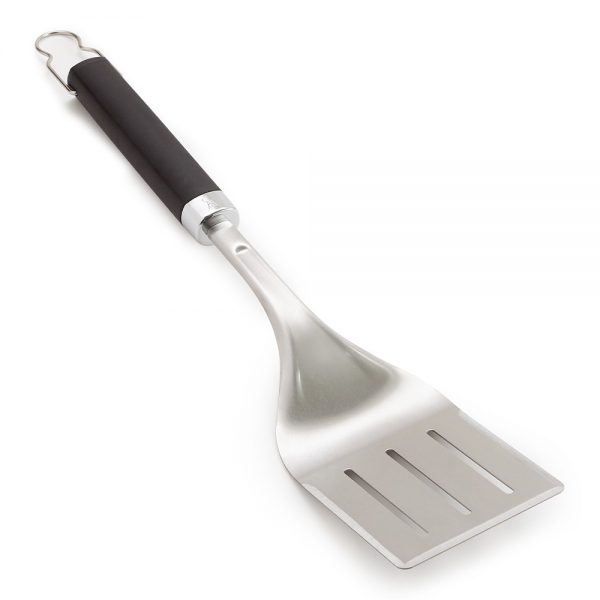 Spatola precision in acciaio inox per barbecue con impugnatura antiscivolo soft-touch.