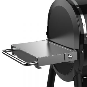 Tavolo laterale pieghevole in acciaio inox compatibile con tutti i modelli di barbecue a pellet Weber Smokefire