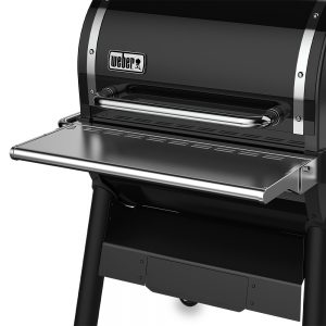 Ripiano frontale pieghevole in acciaio inox compatibile con i barbecue a pellet Weber Smokefire EX4