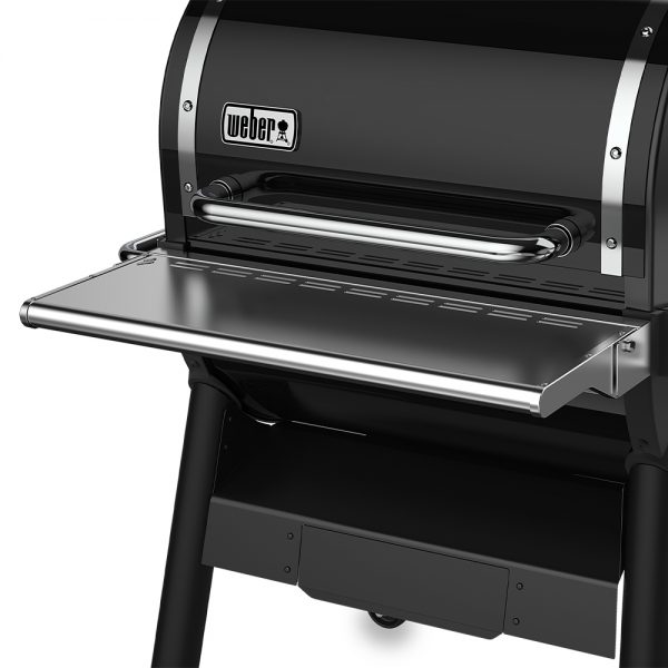 Ripiano frontale pieghevole in acciaio inox compatibile con i barbecue a pellet Weber Smokefire EX4