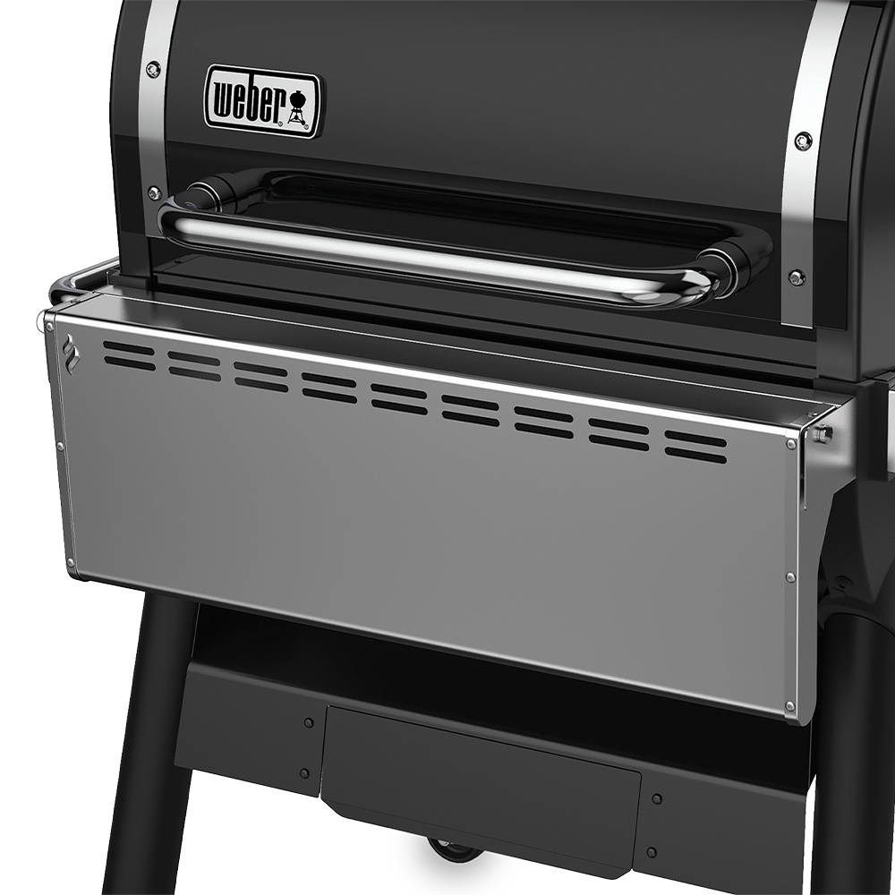Ripiano frontale pieghevole in acciaio inox compatibile con i barbecue a pellet Weber Smokefire EX4