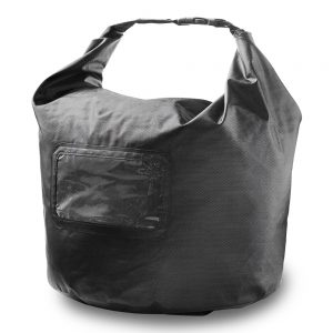 Robusta borsa porta combustibile in poliestere che può contenere fino a 9 kg di carbone o pellet.