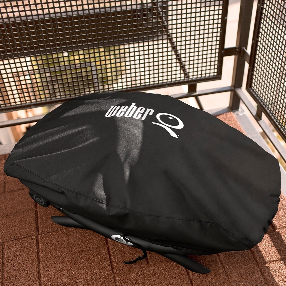 Copertura in poliestere di alta qualità compatibile con tutti i barbecue Weber Q delle serie 2000