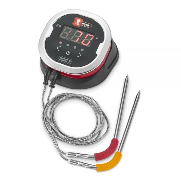 Termometro digitale per alimenti con connettività Bluetooth e App Weber iGrill integrata.