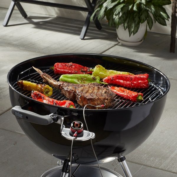 Staffa di supporto in acciaio inox per iGrill compatibile con tutti i barbecue a carbone Weber.