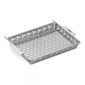 Vaschetta in acciaio inox da utilizzare in abbinamento con il supporto di cottura sospeso ETGS (Elevations Tiered Grilling System).