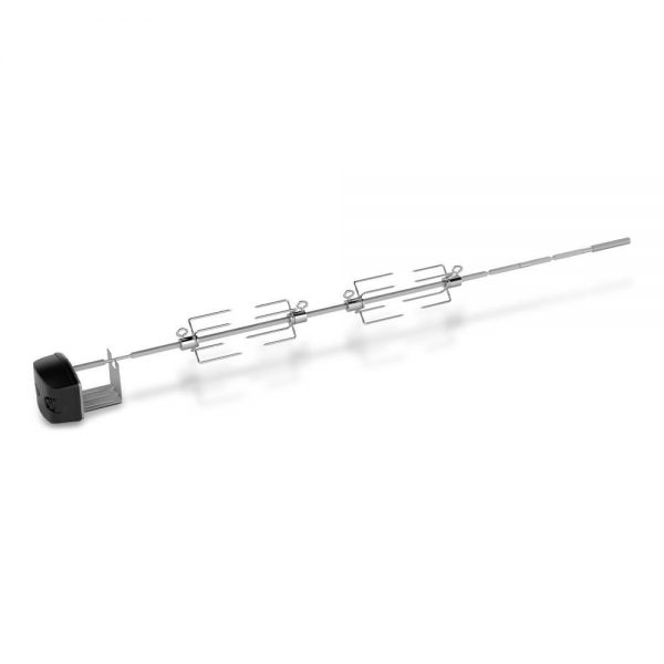 Girarrosto elettrico in acciaio inox compatibile con tutti i modelli di barbecue a gas Genesis II a 4 e 6 bruciatori.