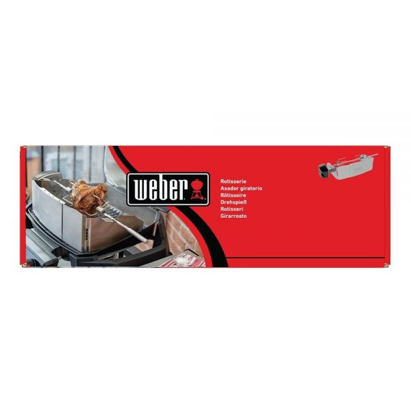 Girarrosto elettrico in acciaio inox per barbecue Weber Pulse