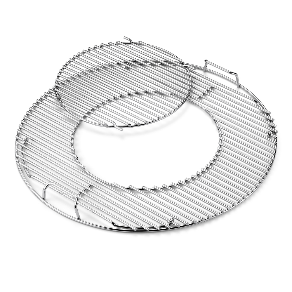 Griglia di cottura Gourmet Barbecue System in acciaio cromato compatibile con tutti i barbecue a carbone Weber da 57 cm.