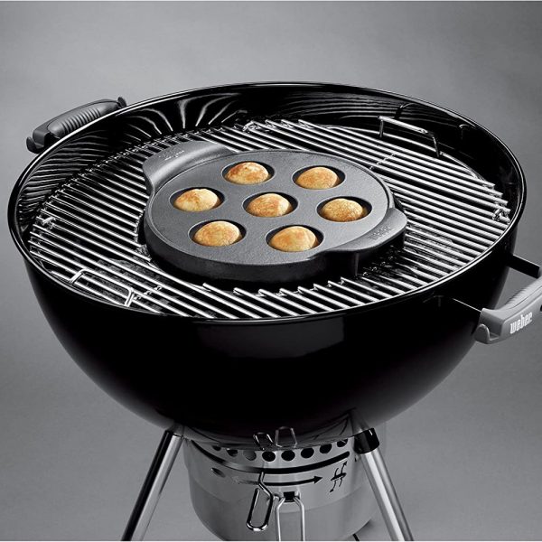 Accessorio di cottura multifunzione in ghisa compatibile con tutti i barbecue Weber GBS.