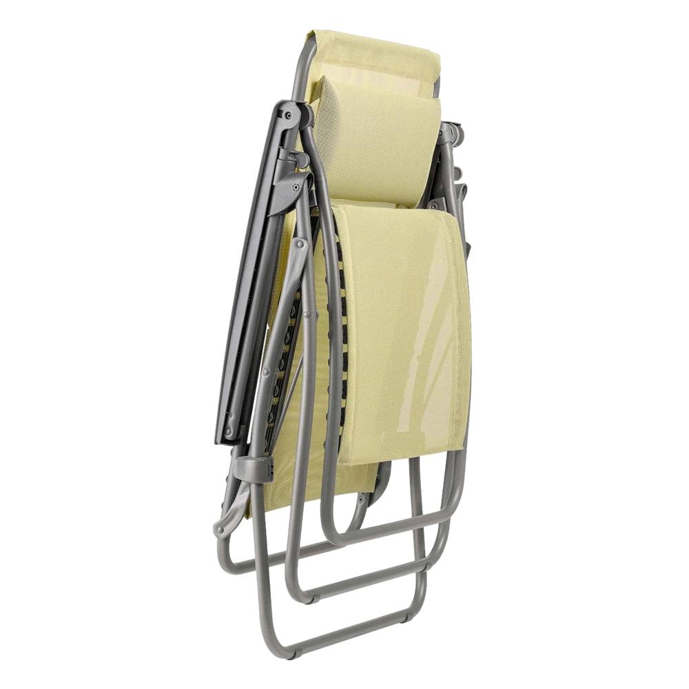 Poltrona reclinabile R Clip LaFuma Mobilier colore Etamine chiusa da usare come arredo esterno o in giardino