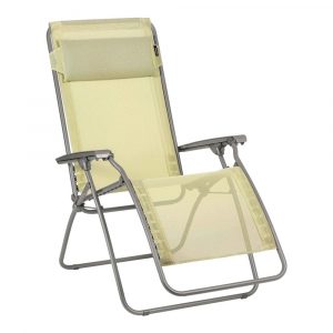 Poltrona reclinabile R Clip LaFuma Mobilier colore Etamine aperta da usare come arredo esterno o in giardino
