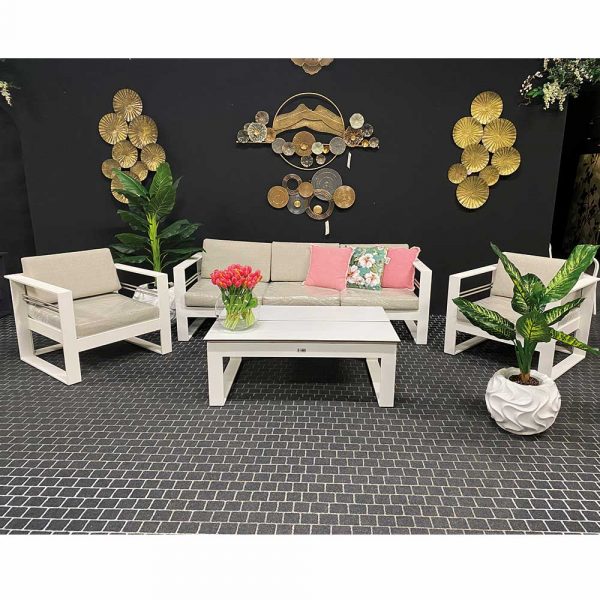 Salotto da Esterno Saint Tropez in Alluminio MV Outdoor - Bianco