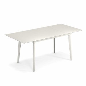 Tavolo Allungabile Plus4 Balcony in Acciaio, 120/172 x 80 cm Emu - Bianco