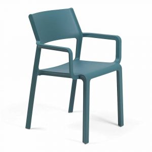 Sedia con Braccioli Impilabile Trill Armchair in Resina Nardi - Ottanio