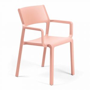 Sedia con Braccioli Impilabile Trill Armchair in Resina Nardi - Rosa