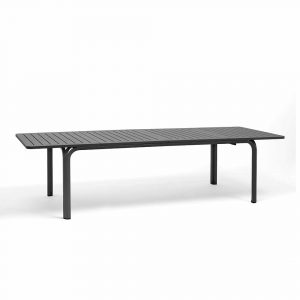 Tavolo Allungabile Alloro in Alluminio e Resina, 210/280 x 100 cm Nardi - Antracite
