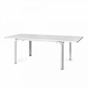 Tavolo Allungabile Alloro in Alluminio e Resina, 140/210 x 100 cm Nardi - Bianco