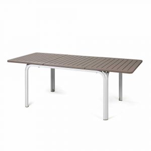 Tavolo allungabile Alloro 140/210x100 cm Nardi - Bianco/Tortora