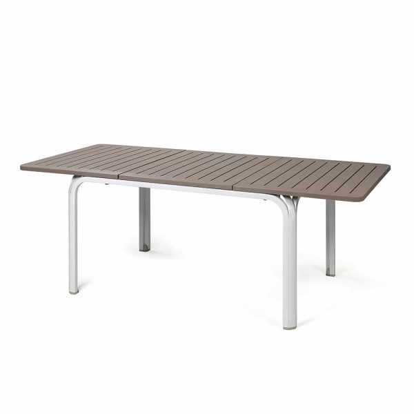 Tavolo allungabile Alloro 140/210x100 cm Nardi - Bianco/Tortora