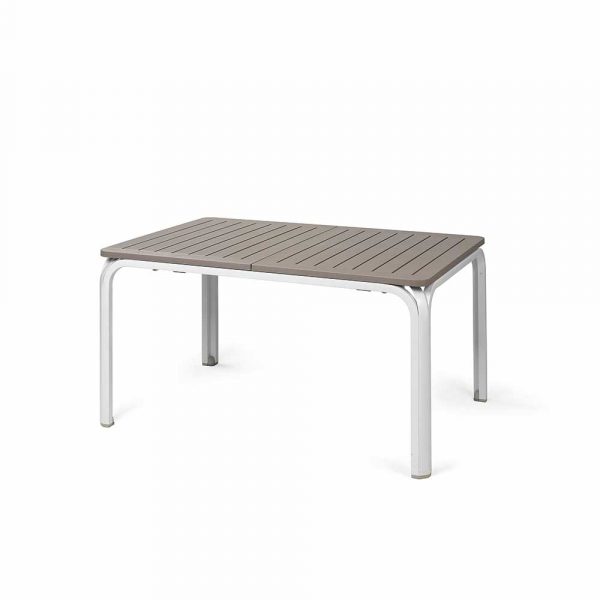 Tavolo allungabile Alloro 140/210x100 cm Nardi - Bianco/Tortora