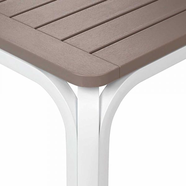 Tavolo allungabile Alloro 140/210x100 cm Nardi - Bianco/Tortora