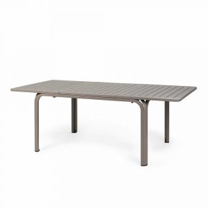 Tavolo Allungabile Alloro in Alluminio e Resina, 140/210 x 100 cm Nardi - Tortora