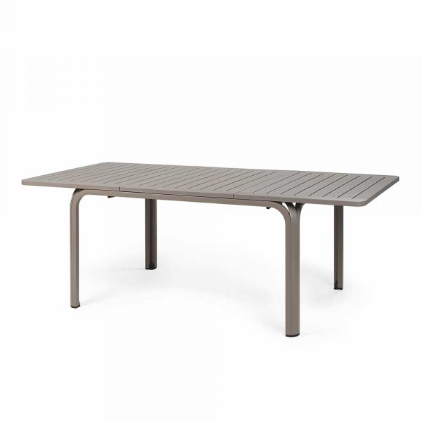 Tavolo Allungabile Alloro in Alluminio e Resina, 140/210 x 100 cm Nardi - Tortora