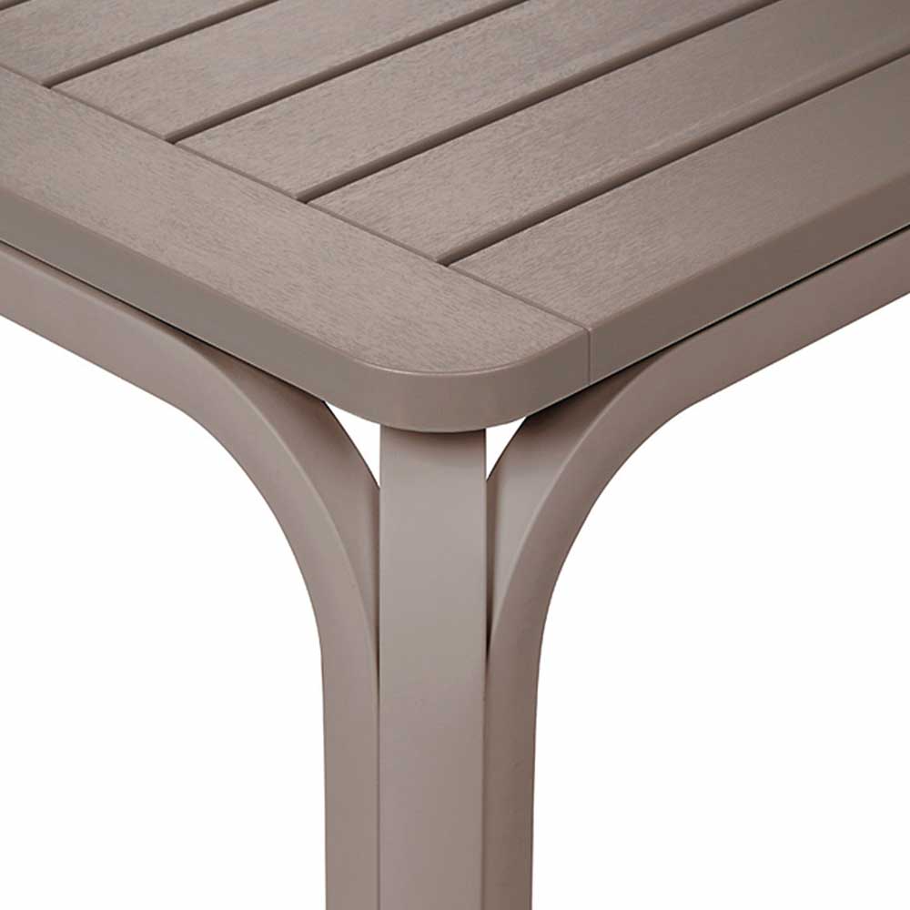 Tavolo Allungabile Alloro in Alluminio e Resina, 140/210 x 100 cm Nardi - Tortora - immagine 3