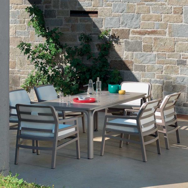 Tavolo Allungabile Alloro in Alluminio e Resina, 140/210 x 100 cm Nardi - Tortora - immagine 5
