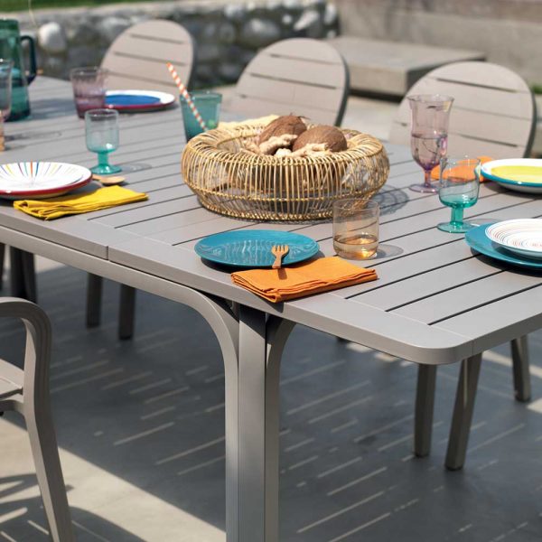 Tavolo Allungabile Alloro in Alluminio e Resina, 140/210 x 100 cm Nardi - Tortora - immagine 4