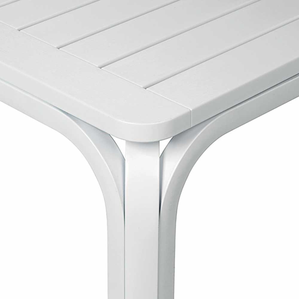 Tavolo Allungabile Alloro in Alluminio e Resina, 140/210 x 100 cm Nardi - Bianco - immagine 3