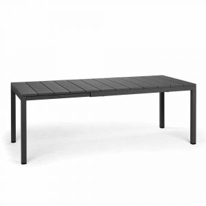 Tavolo Allungabile Rio in Alluminio e Resina, 140/210 x 85 cm Nardi - Antracite