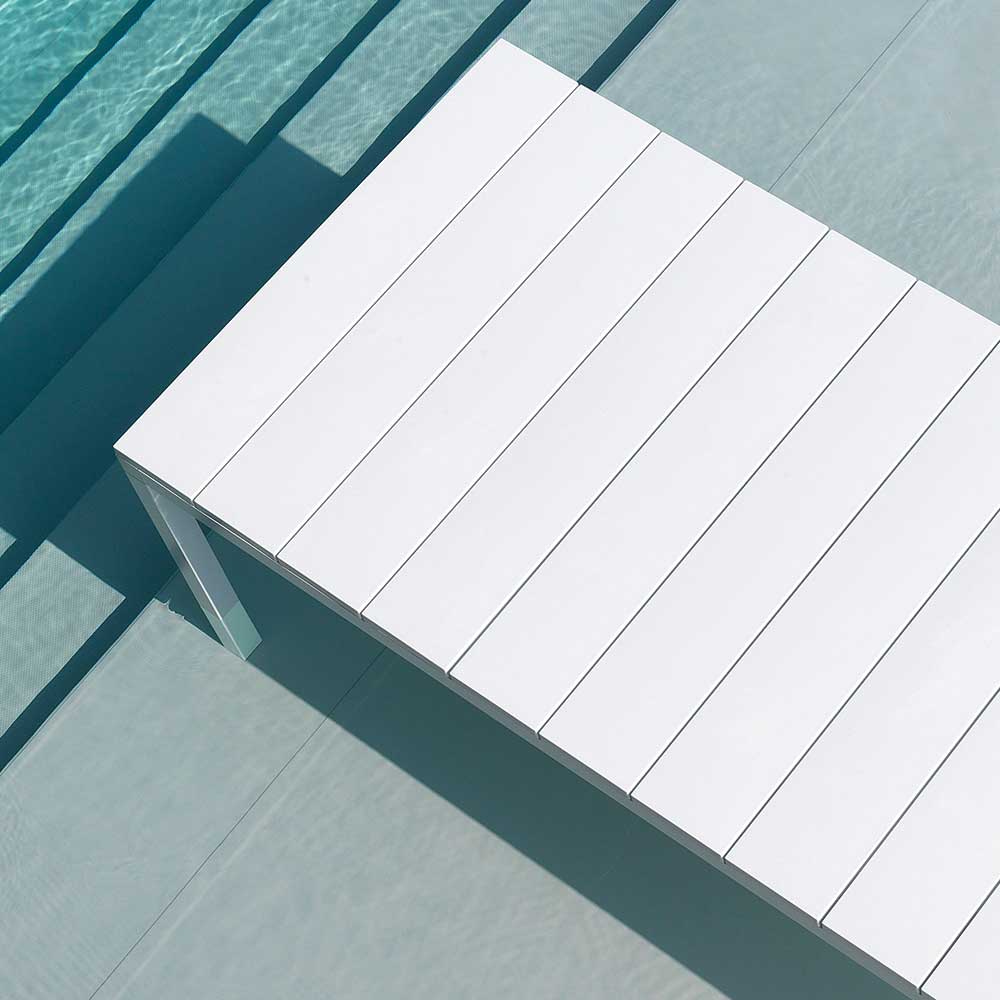 Tavolo Allungabile Rio in Alluminio e Resina, 210/280 x 100 cm Nardi - Bianco - immagine 5