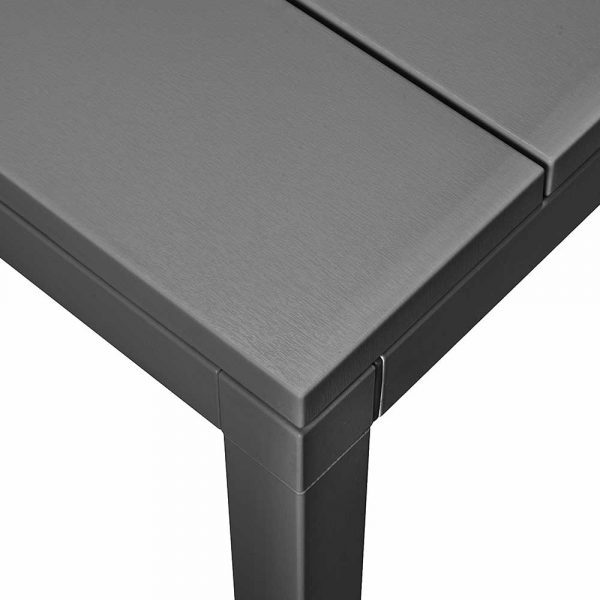 Tavolo Allungabile Rio in Alluminio e Resina, 140/210 x 85 cm Nardi - Antracite - immagine 2