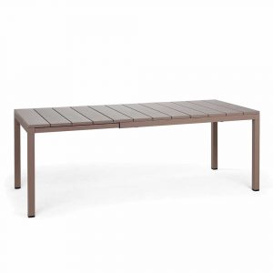 Tavolo Allungabile Rio in Alluminio e Resina, 140/210 x 85 cm Nardi - Tortora
