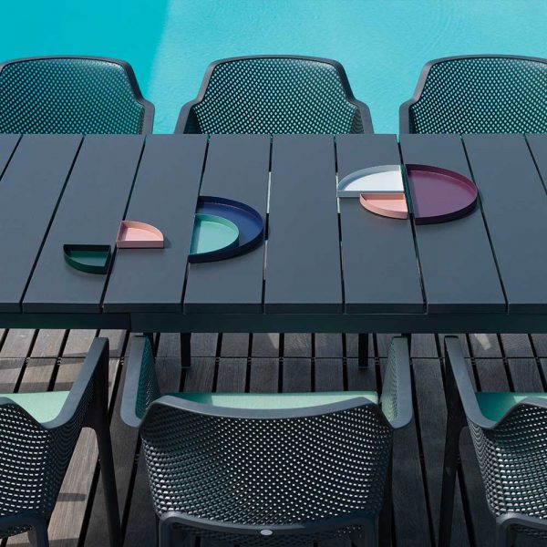 Tavolo Allungabile Rio in Alluminio e Resina, 140/210 x 85 cm Nardi - Antracite - immagine 3