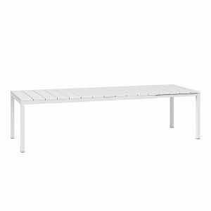 Tavolo Allungabile Rio in Alluminio e Resina, 210/280 x 100 cm Nardi - Bianco