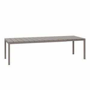 Tavolo Allungabile Rio in Alluminio e Resina, 210/280 x 100 cm Nardi - Tortora