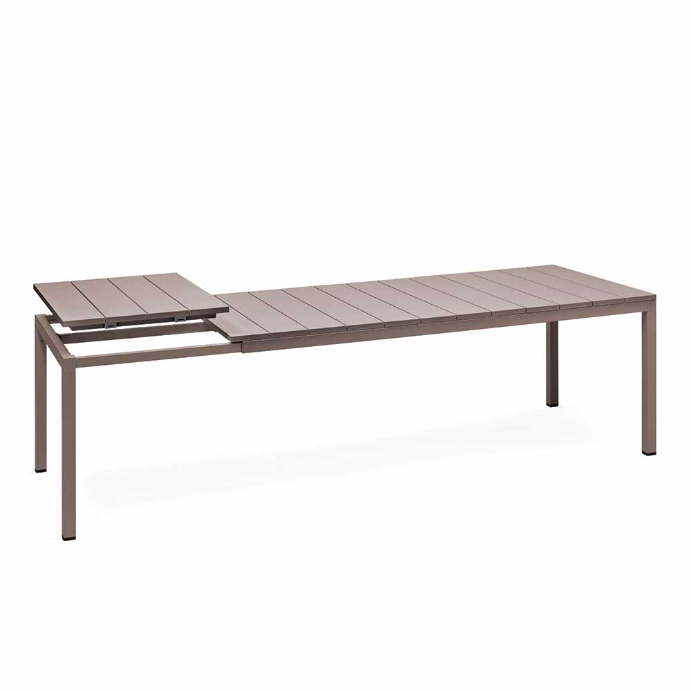 Tavolo Allungabile Rio in Alluminio e Resina, 210/280 x 100 cm Nardi - Tortora - immagine 4