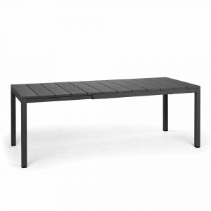 Tavolo Allungabile Rio ALU in Alluminio, 140/210 x 85 cm Nardi - Antracite