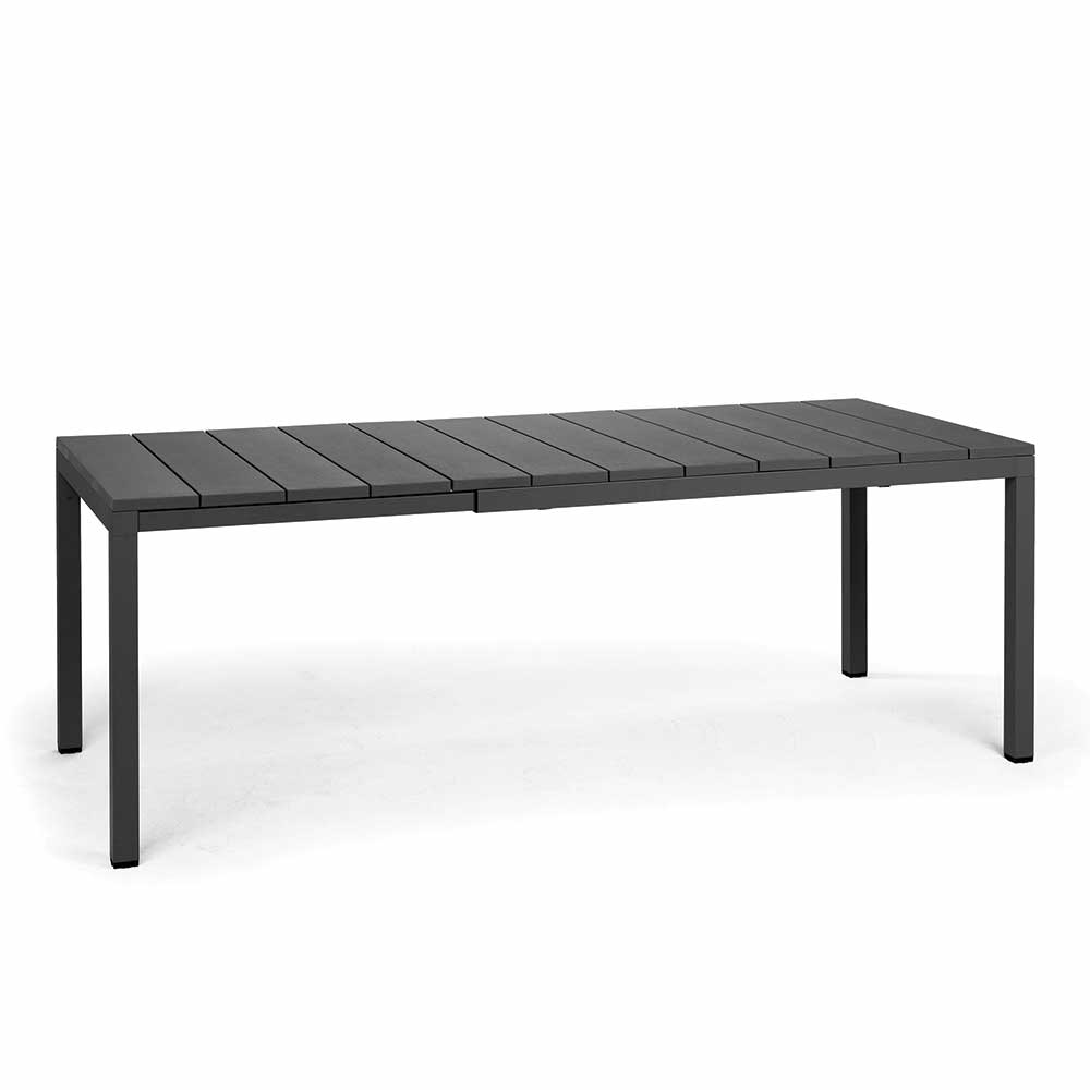 Tavolo Allungabile Rio ALU in Alluminio, 140/210 x 85 cm Nardi - Antracite