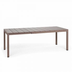 Tavolo Allungabile Rio ALU in Alluminio, 140/210 x 85 cm Nardi - Tortora